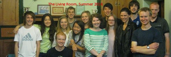 Group photo of the 2014 members of the living room
